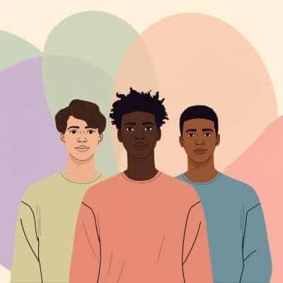 3 adolescents de trois origines différentes