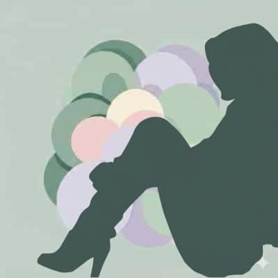 silouette femme assise